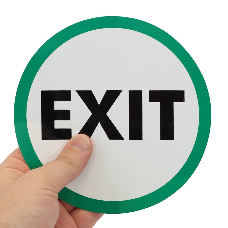 SmartSign "Do Not Enter - Exit" Two-Sided Glass Door Decal | 6" Diameter - Image 3